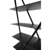 Noir Siddhartha Bookcase, Black Metal - Industrial Steel, 45" W