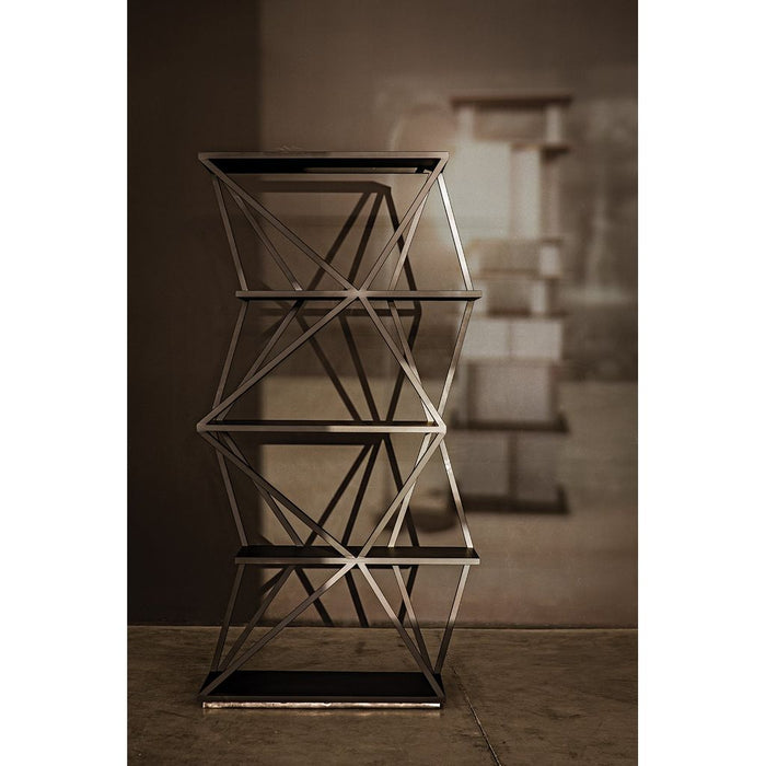 Noir Pisa Shelf, Black Steel, 25" W