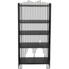 Noir Mila Bookcase - Industrial Steel, 36" W