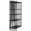 Noir Mila Bookcase - Industrial Steel, 36" W