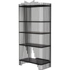 Noir Mila Bookcase - Industrial Steel, 36" W