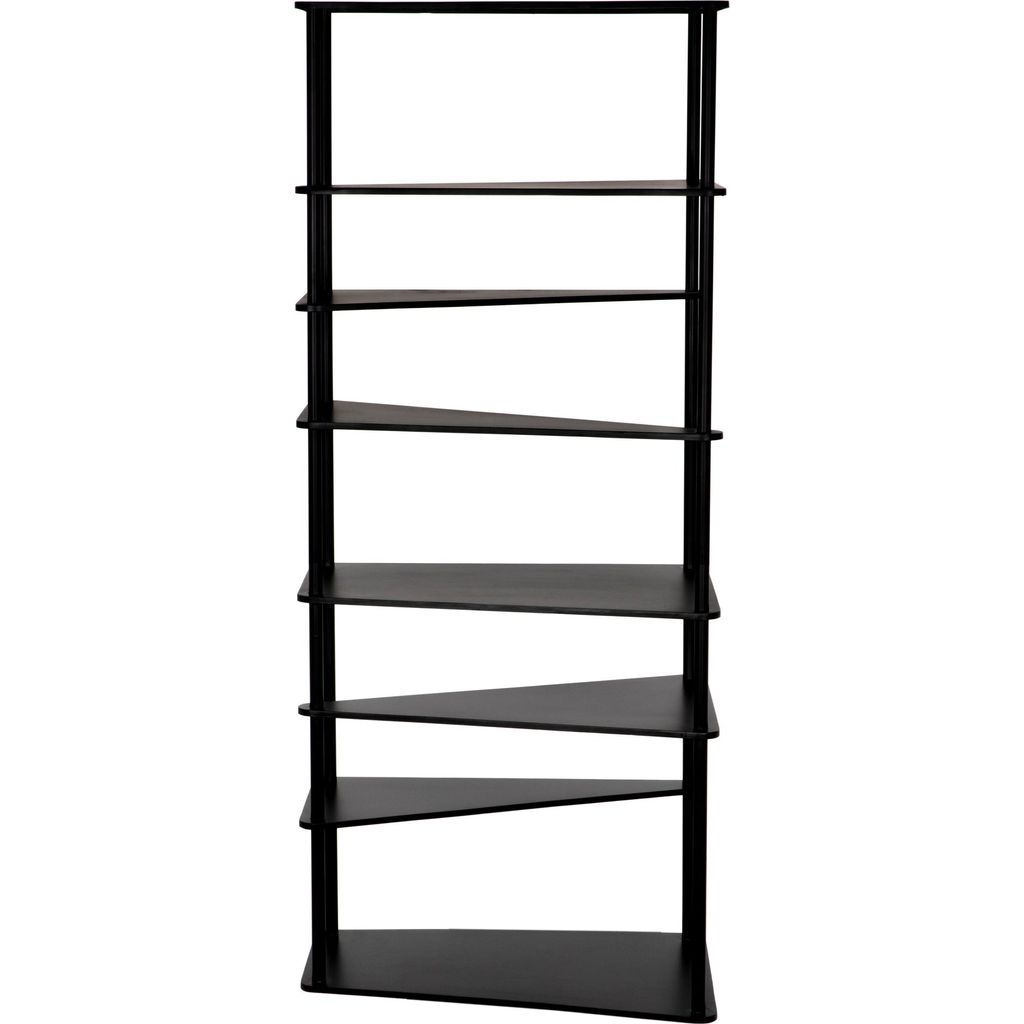 Noir Everest Bookcase - Industrial Steel, 36" W