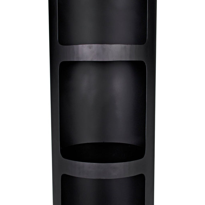 Noir Reverso Bookcase, Black Steel, 17" W