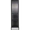 Noir Chandler Tall Cabinet, Black Steel, 19.5" W