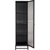 Noir Chandler Tall Cabinet, Black Steel, 19.5" W