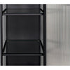 Noir Chandler Tall Cabinet, Black Steel, 19.5" W