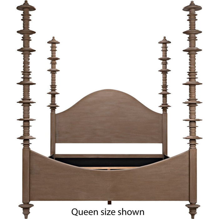 Noir Ferrett Bed, Cal-King, Weathered - Mahogany