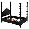 Noir Ferret Bed, Queen, Hand Rubbed Black - Mahogany