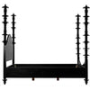 Noir Ferret Bed, Queen, Hand Rubbed Black - Mahogany