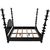 Noir Ferret Bed, Queen, Hand Rubbed Black - Mahogany