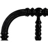 Noir Bachelor Bed, Eastern King, Hand Rubbed Black - Mahogany