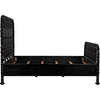 Noir Bachelor Bed, Eastern King, Hand Rubbed Black - Mahogany