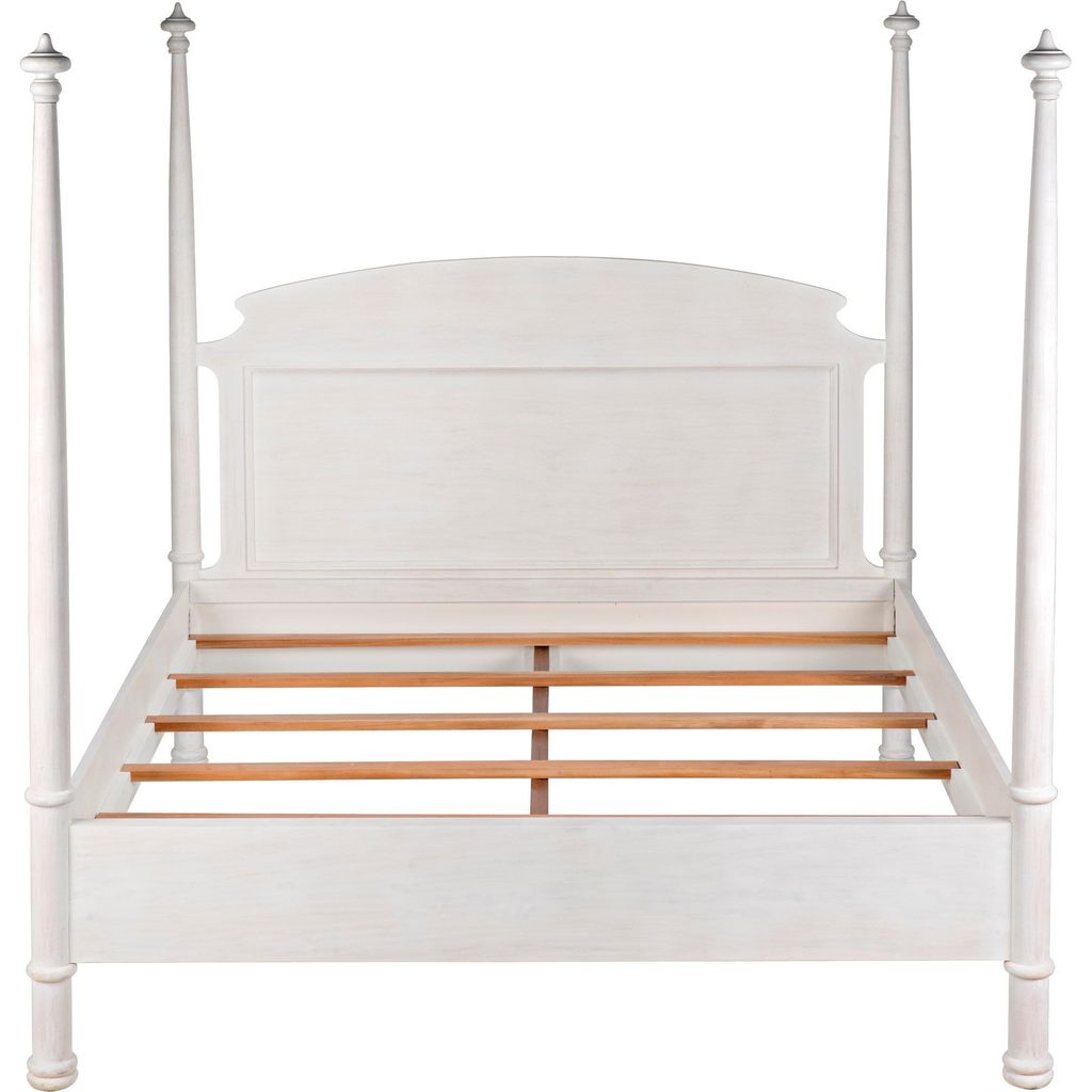 Noir New Douglas Bed, Eastern King, White Wash - Mahogany