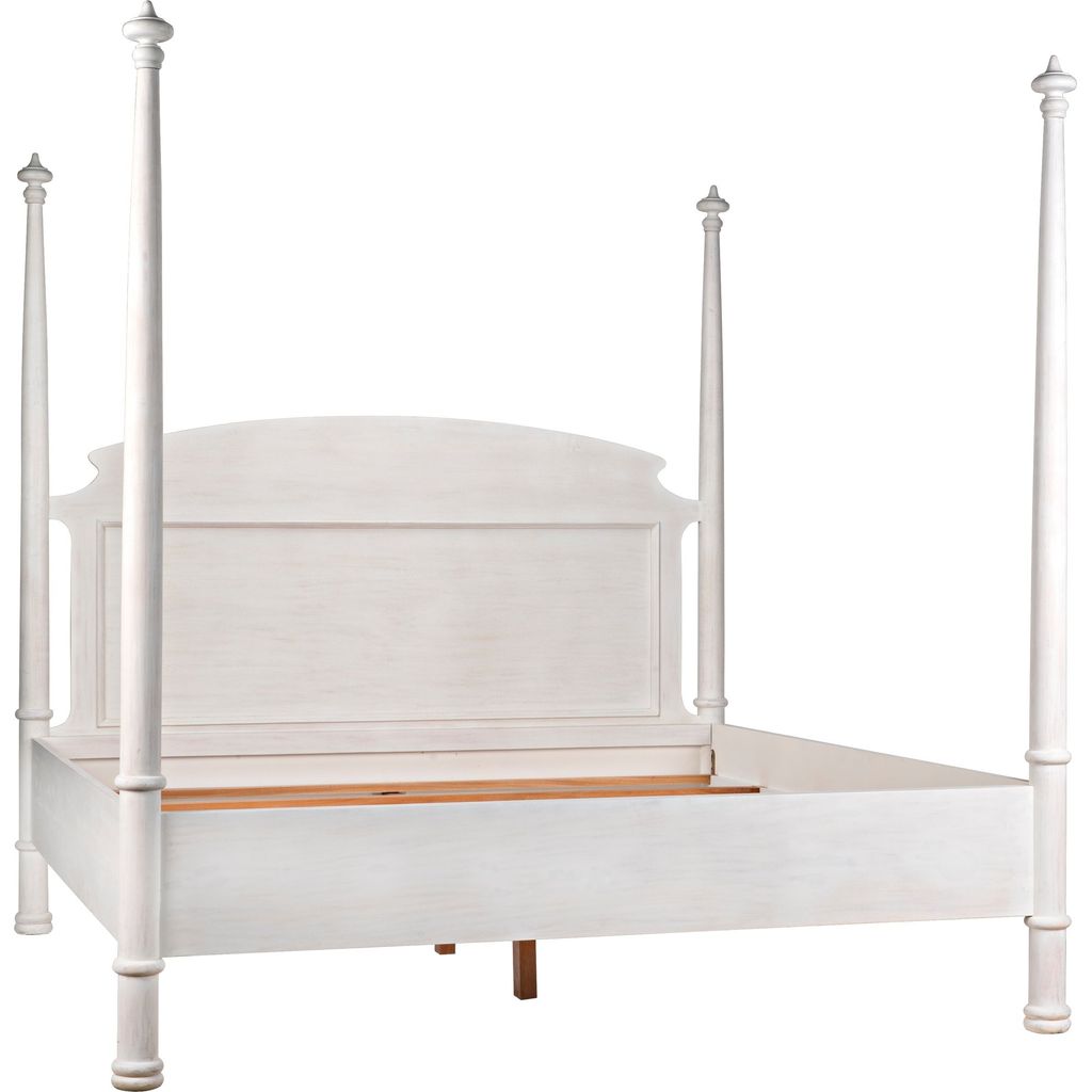 Primary vendor image of Noir New Douglas Bed, Eastern King, White Wash - Mahogany