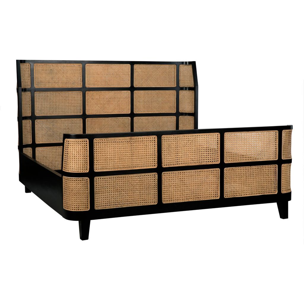 Primary vendor image of Noir Porto Bed, Eastern King, Hand Rubbed Black - Teak