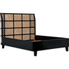 Noir Porto Bed A w/ Headboard And Frame, Queen