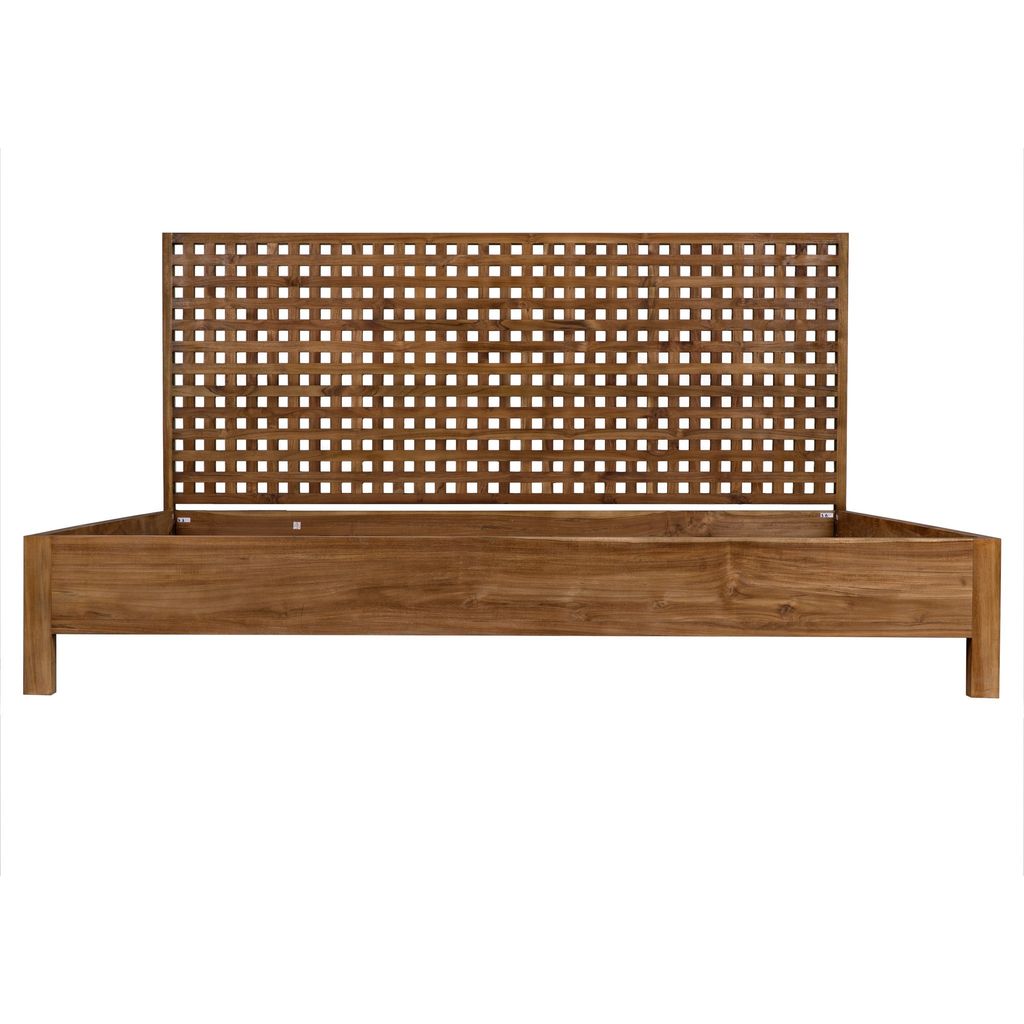 Noir Quinnton Bed, Eastern King, Teak