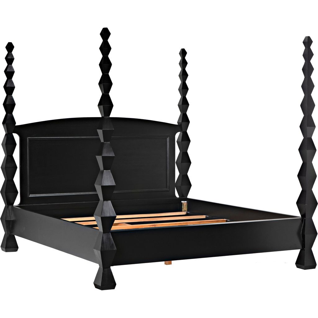 Primary vendor image of Noir Brancusi Bed, Eastern King, Hand Rubbed Black - Mahogany