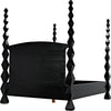 Noir Brancusi Bed, Queen, Hand Rubbed Black - Mahogany