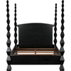 Noir Brancusi Bed, Queen, Hand Rubbed Black - Mahogany