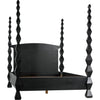 Noir Brancusi Bed, Queen, Hand Rubbed Black - Mahogany