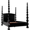 Noir Brancusi Bed, Queen, Hand Rubbed Black - Mahogany