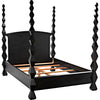 Noir Brancusi Bed, Queen, Hand Rubbed Black - Mahogany