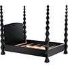 Noir Brancusi Bed, Queen, Hand Rubbed Black - Mahogany