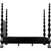 Noir Brancusi Bed, Queen, Hand Rubbed Black - Mahogany