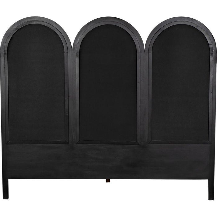 Noir Arch Bed, Eastern King, Pale - Mahogany