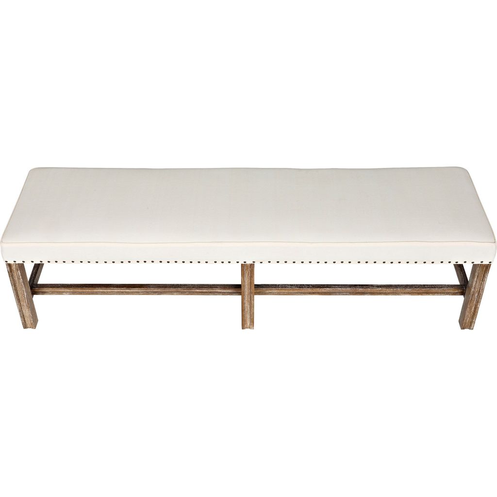 Noir Sweden Bench, Grey Wash - Mindi, 72" W