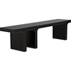 Noir Kir Bench, Hand Rubbed Black - Mahogany, 74" W