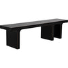 Noir Kir Bench, Hand Rubbed Black - Mahogany, 74" W