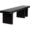 Noir Kir Bench, Hand Rubbed Black - Mahogany, 74" W