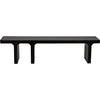 Noir Kir Bench, Hand Rubbed Black - Mahogany, 74" W