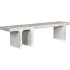 Noir Kir Bench, White Wash - Mahogany, 74" W