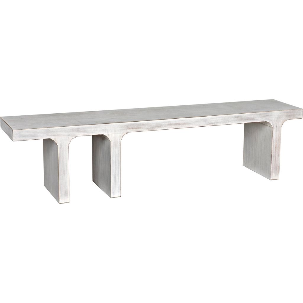 Primary vendor image of Noir Kir Bench, White Wash - Mahogany, 74" W