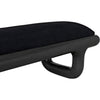 Noir Sigmund Bench - Mahogany & Black Cotton, 70.5" W