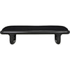 Noir Sigmund Bench - Mahogany & Black Cotton, 70.5" W