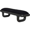 Noir Sigmund Bench - Mahogany & Black Cotton, 70.5" W