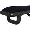 Noir Sigmund Bench - Mahogany & Black Cotton, 70.5" W