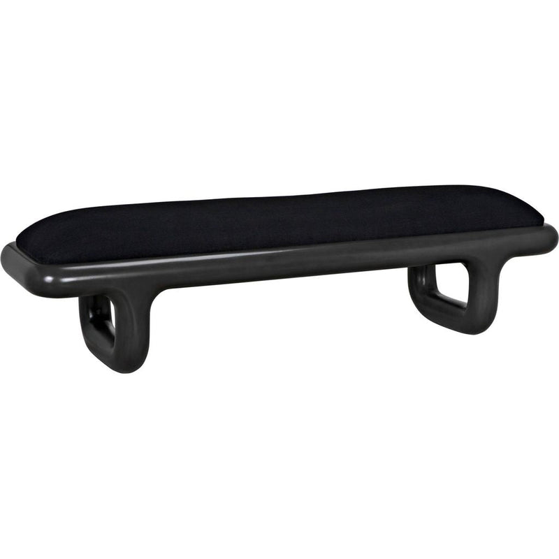 Primary vendor image of Noir Sigmund Bench - Mahogany & Black Cotton, 70.5