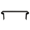 Noir Jabali Bench - Industrial Steel & Glass, 59.5" W