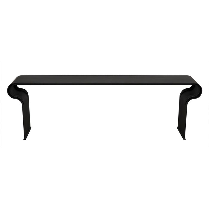 Noir Jabali Bench - Industrial Steel, 59.5" W