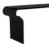 Noir Jabali Bench - Industrial Steel & Glass, 59.5" W