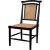 Noir Colonial Bamboo Dining Side Chair, Hand Rubbed Black - Mahogany, 20" W