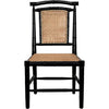 Noir Colonial Bamboo Dining Side Chair, Hand Rubbed Black - Mahogany, 20" W