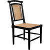 Noir Colonial Bamboo Dining Side Chair, Hand Rubbed Black - Mahogany, 22" W
