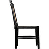 Noir Colonial Bamboo Dining Side Chair, Hand Rubbed Black - Mahogany, 22" W