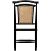 Noir Colonial Bamboo Dining Side Chair, Hand Rubbed Black - Mahogany, 22" W